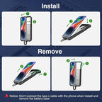 GIN FOXI Battery Case for iPhone 15/15 Pro, Built-in Cable 7000mAh Fast Charing - Image 7