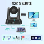 TONGVEO 3X Optical Zoom PTZ Camera HDMI USB 3.0 1080P 60fps 114-Degree - Image 4