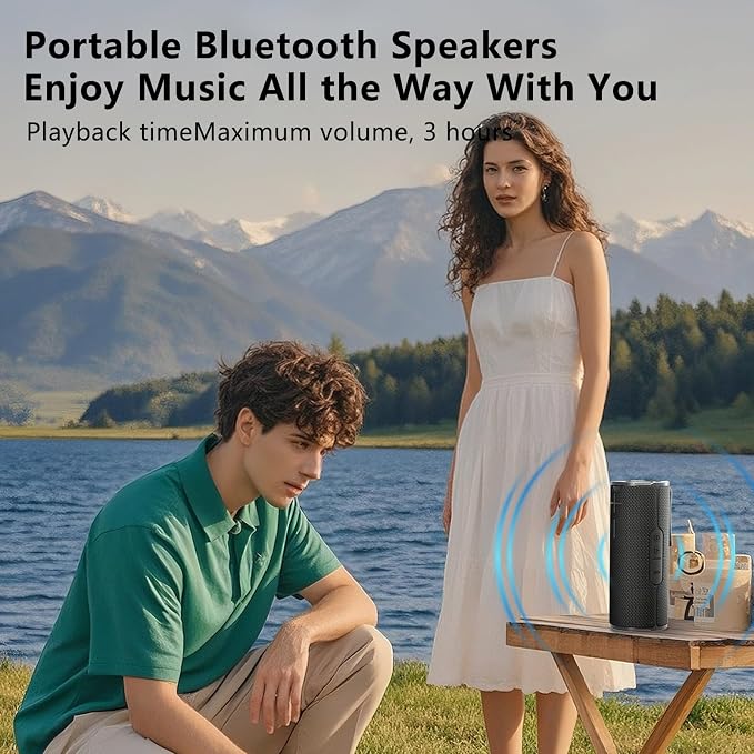 COOPERS Portable Bluetooth Speaker, Wireless Bluetooth Speaker, IPX5 Waterproof - Image 4