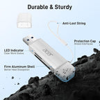 acer SD Card Reader USB C, Dual Slots USB 3.0 Type C to Micro SD Card Adapter - Image 7
