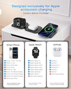 Magnetic Wireless Charger for iPhone: Fodable 3 in 1 Charging Station for - Image 4