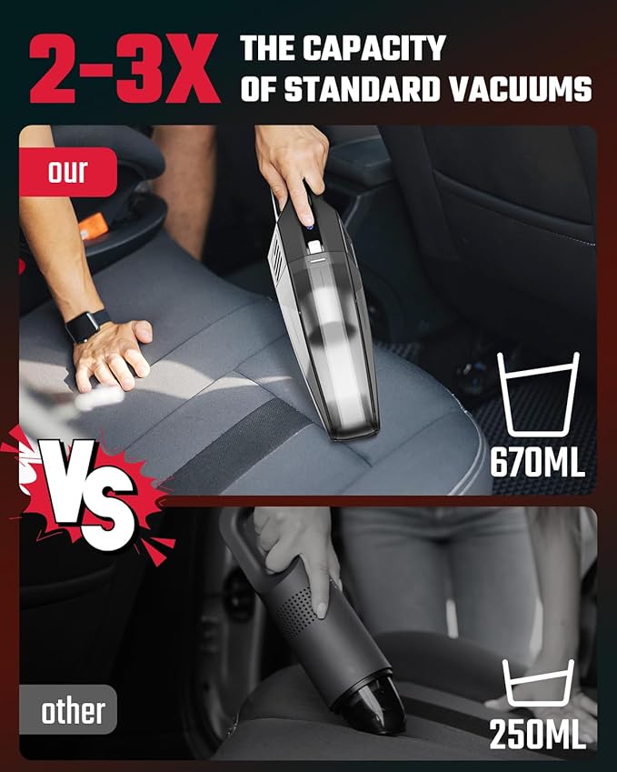 Handheld Vacuum Cordless, 9000PA Strong Suction, 2 Suction Modes, Fast Type-C - Image 5