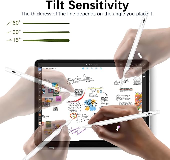Stylus Pen for iPad, Tilt Sensitivity Palm Rejection Fast Charge Stylus Pencil - Image 6