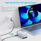 UANTIN USB C Docking Station Dual Monitor, 10-in-1 USB C to Dual HDMI Adapter - Image 6