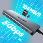 USB C Hub, Acodot 9 in 1 Type C Hub Adapter Portable Docking Station Aluminum - Image 6