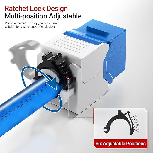 AMPCOM CAT6 RJ45 Keystone Jack - Image 2