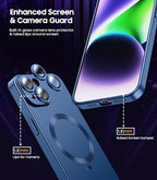 Magnetic for iPhone 14 Case Slim Soft Silicone Bumper Shockproof Metallic - Image 3
