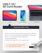 USB C SD Card Reader for iPhone 15/iPad/Mac, ChiaoPio USB C to SD CF, Type C - Image 7