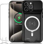 Battery Case for iPhone 15 Pro, Full Encircle 10000mAh High Capacity by KCKEBLM