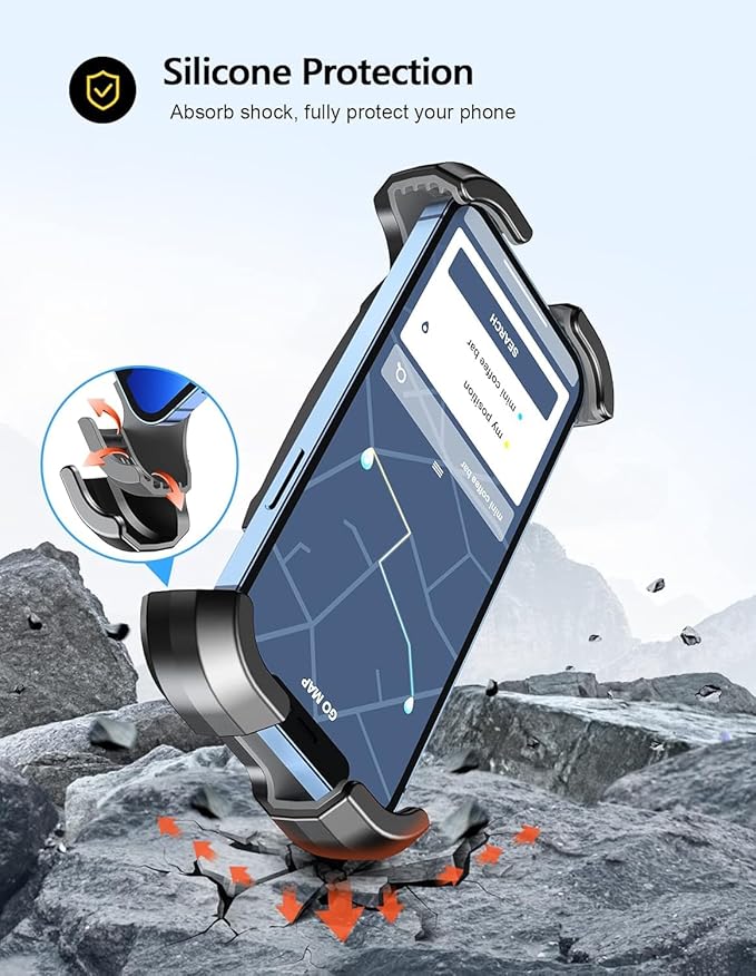 Motorcycle Phone Mount, Upgrade Bike Phone Mount, 360° Rotatable Phone Holder - Image 2
