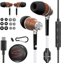 Symphonized Premium Wooden Airtube Headphones EMF Earbuds, 3D Sound, Microphone by Symphonized