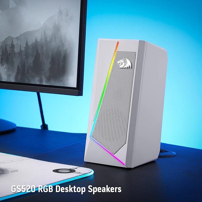 Redragon GS520 RGB Desktop Speakers, 2.0 Channel PC Computer Stereo Speaker - Image 8