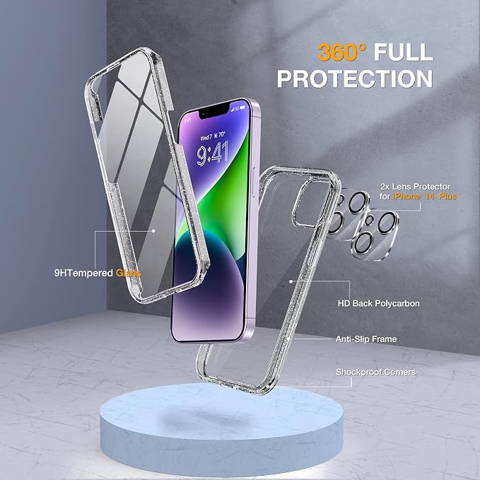 Miracase Designed for iPhone 14 Case 6.1 inch, Full-Body Protective Bumper - Image 2