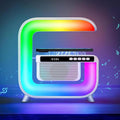 Table Lamp with Hi-Fi Bluetooth Speaker, Bedside LED Lamp with Up to 15W Qi by Unknown