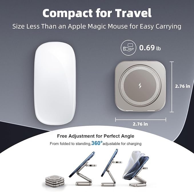 5-in-1 Wireless Charger for MagSafe, AC ISLAND Portable Travel Charging Station - Image 5