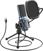 TONOR TC-777 Podcast Microphone, USB Computer Microphone, Cardioid Condenser PC by TONOR