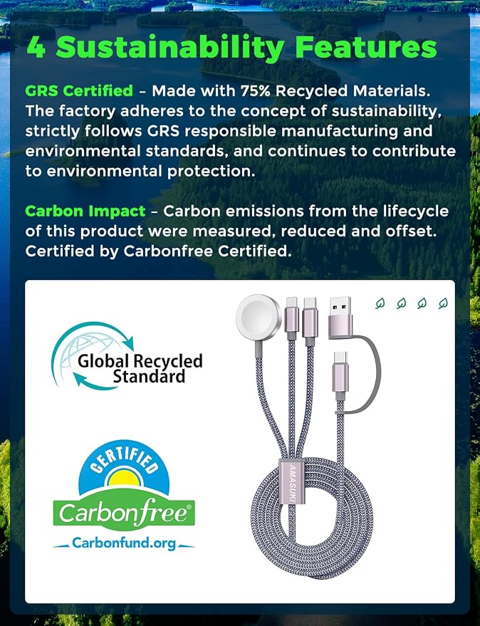 Travel Essentials, Upgraded 3 in 2 USB C Cable - Image 6