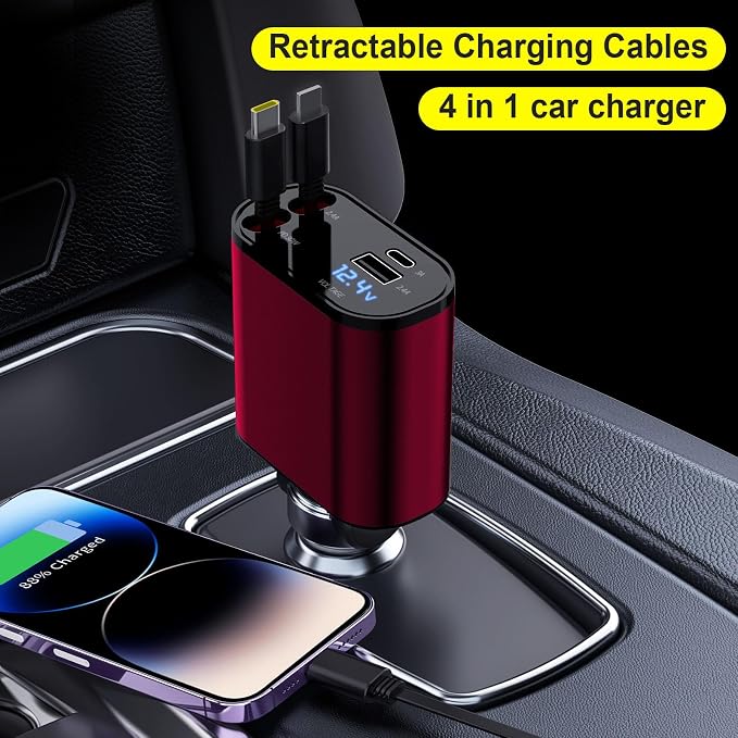 Retractable Car Charger Compatible - Image 3