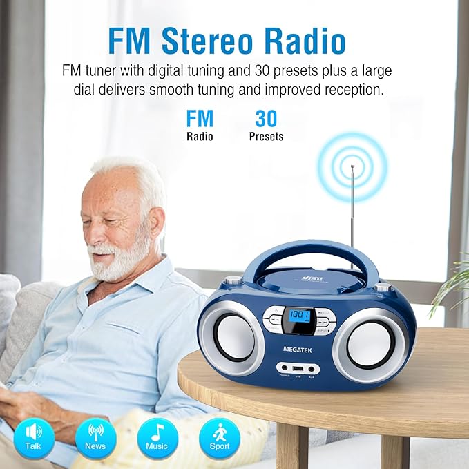 MEGATEK Portable CD Player Boombox - Image 7