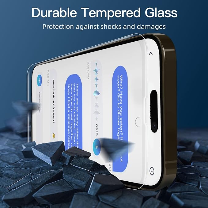 NEW'C 3 Pack Privacy for iPhone 14 Pro Max Screen Protector, Enhanced 28-Degree - Image 7