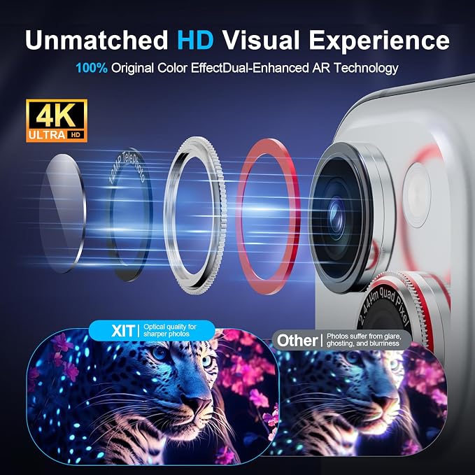 X-it 2 Pack Camera Lens Protector, Shatterproof Anti-Scratch Ultra HD - Image 7