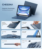 CHESONA Keyboard Case for iPad 11th/10th Generation, Detachable Wireless - Image 3