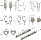 SIM Card Tool Kit with Eject Pins 16 Pcs Tray Openers Needle Ejector - Image 3