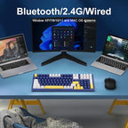 Merdia Wireless Mechanical Keyboard, Triple Mode 2.4G/USB-C/BT Gaming Keyboards - Image 3