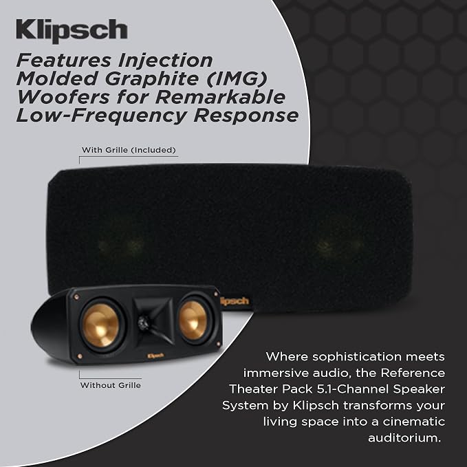 Klipsch Reference Theater Pack 5.1-Channel Speaker System + AVR-S770H 75W - Image 4