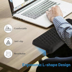 L-Shaped Desk Edge Cushion, 2-Piece Keyboard Wrist Rest, Computer Ergonomic - Image 4