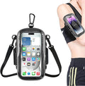 Phone Holder for Running, 2-in-1 Arm Band Cross Bag for iPhone16 15 14 13 Plus by NITMTYOU