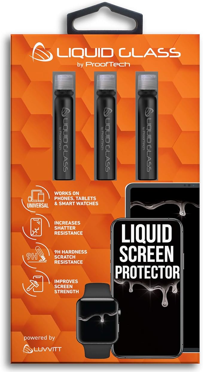 Liquid Glass Screen Protector for Up to 12 Devices Universal Fit for All by ProofTech