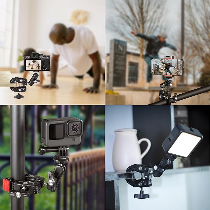 MINIFOCUS Super Clamp Camera Clamp Mount, 360° Ballhead Magic Arm - Image 7