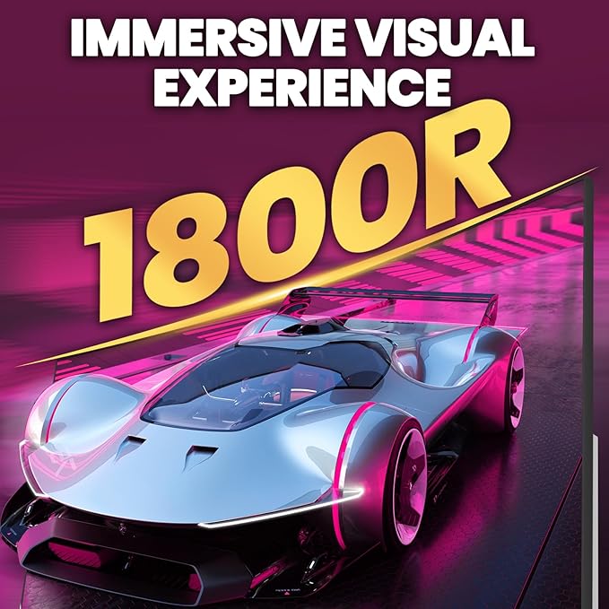 CRUA 27" Curved Gaming Monitor, FHD 1920x1080P, 165Hz/200Hz Computer Monitor - Image 6