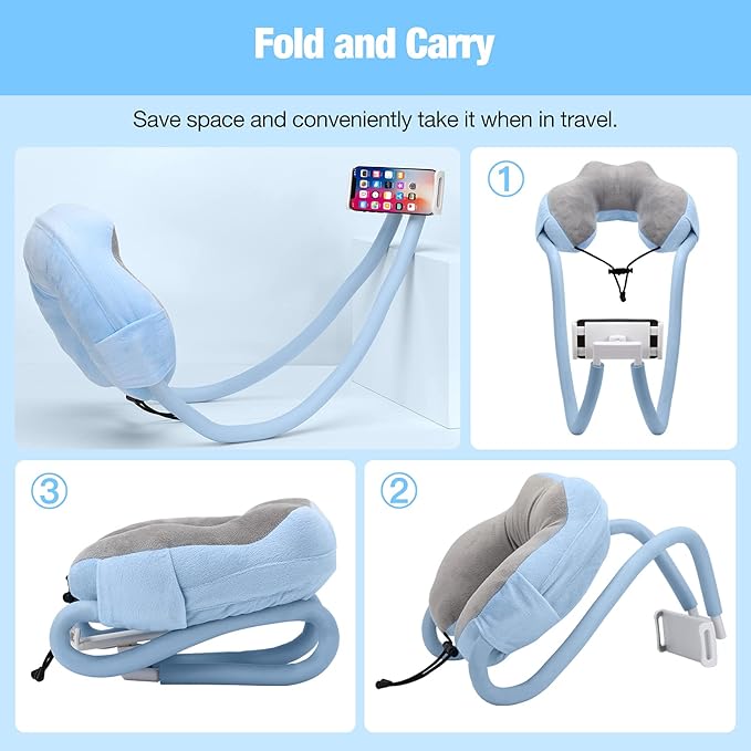 Moko Neck Phone Holder, Lazy Gooseneck Phone Pillow Holder Bracket, - Image 6