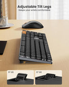ProtoArc Mechanical Keyboard and Mouse, KM310 Wireless Rechargeable Aluminum - Image 4