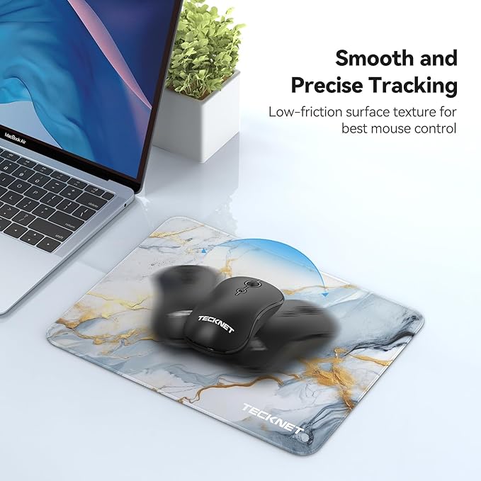 TECKNET Mouse Pad with Anti-fray Stitching, Waterproof Surface & Non-Slip - Image 5