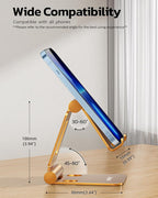 Nulaxy Dual Folding Cell Phone Stand, Fully Adjustable Foldable Desktop Phone - Image 2