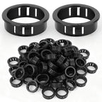 100PCS 1" Black Cable Snap Bushing Grommet, Snap in Cord Bushing Protect Cables by Unknown