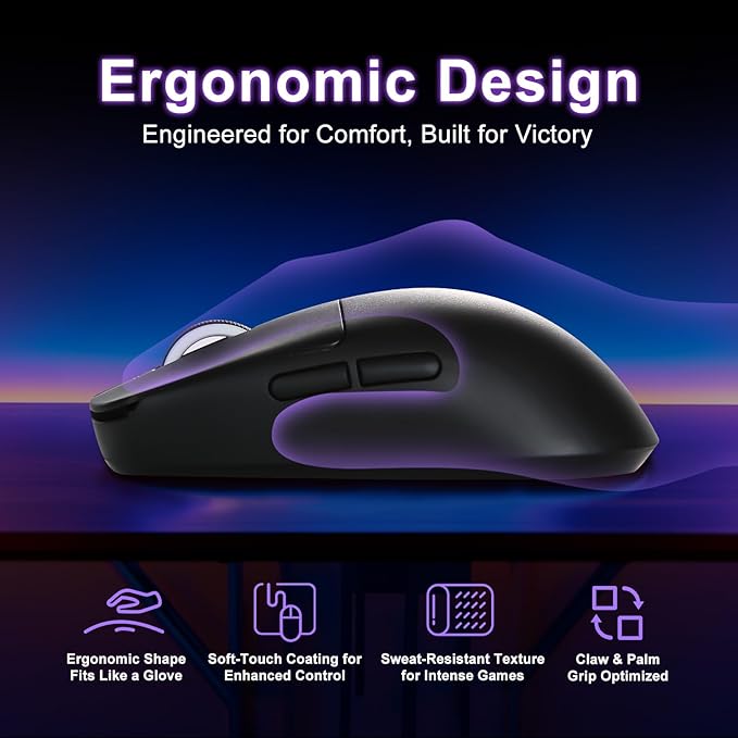 R1 SE+ Gaming Mouse, 18000 DPI, High-Precision PAW3395 SE Sensor, 55g - Image 6