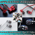 54Pcs Earbud Replacement Tips，Ear Bud Rubber Tips Silicone Earbud Tips Earbud - Image 6