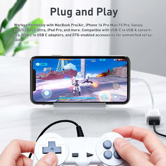 USB C to USB Adapter, Type-C OTG Cable, C Male to USB A Female Adapter - Image 4