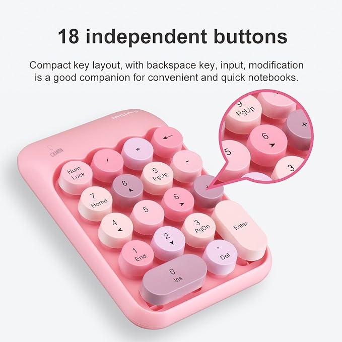Lomiluskr Cute Wireless Number Keypad - Image 5