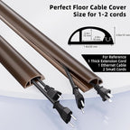 4ft Floor Cord Cover, Silicone Wire Hider, Hide Extension Cords, Protect Cords - Image 2
