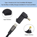 90W PD USB C to DC5525 Power Converter Type to DC 5525 Laptop Charging Adapter - Image 5