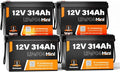 12V 314Ah LiFePO4 Lithium Battery Max. 4019Wh Energy, 15000+ Deep Cycles by HumsiENK