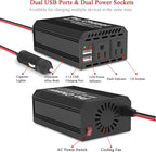 Pro Chaser 400W Car Power Inverter 12V DC to 110V AC Car Truck RV Inverter 6.2A - Image 5
