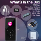 128GB MP3 Player with Bluetooth, Portable Music Player with Built-in Speaker - Image 7