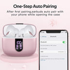 TAGRY Bluetooth Headphones True Wireless Earbuds 60H Playback LED Power Display - Image 5