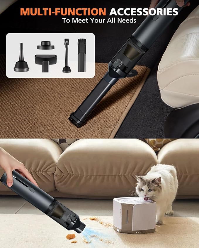 Car Vacuum Portable with 16000Pa Powerful Suction, Handheld Vacuum Cordless - Image 4